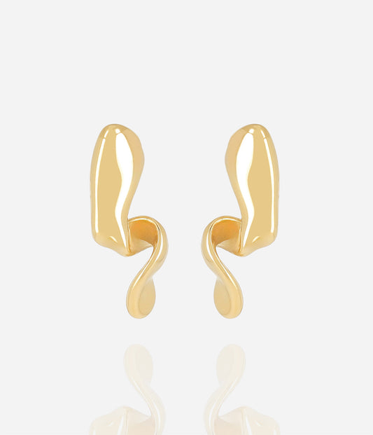 Boucles d'oreilles Esope (Acier doré)