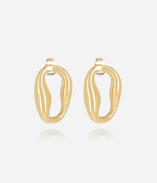 Boucles d'oreilles Alessia (Acier doré)