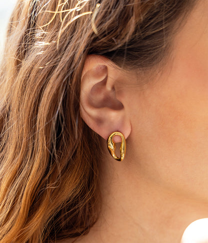 Boucles d'oreilles Alessia (Acier doré)