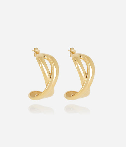 Boucles d'oreilles Endless (Acier doré)
