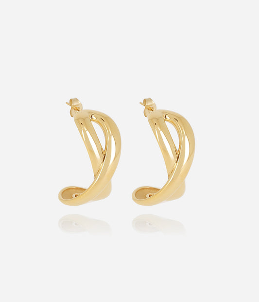 Boucles d'oreilles Endless (Acier doré)