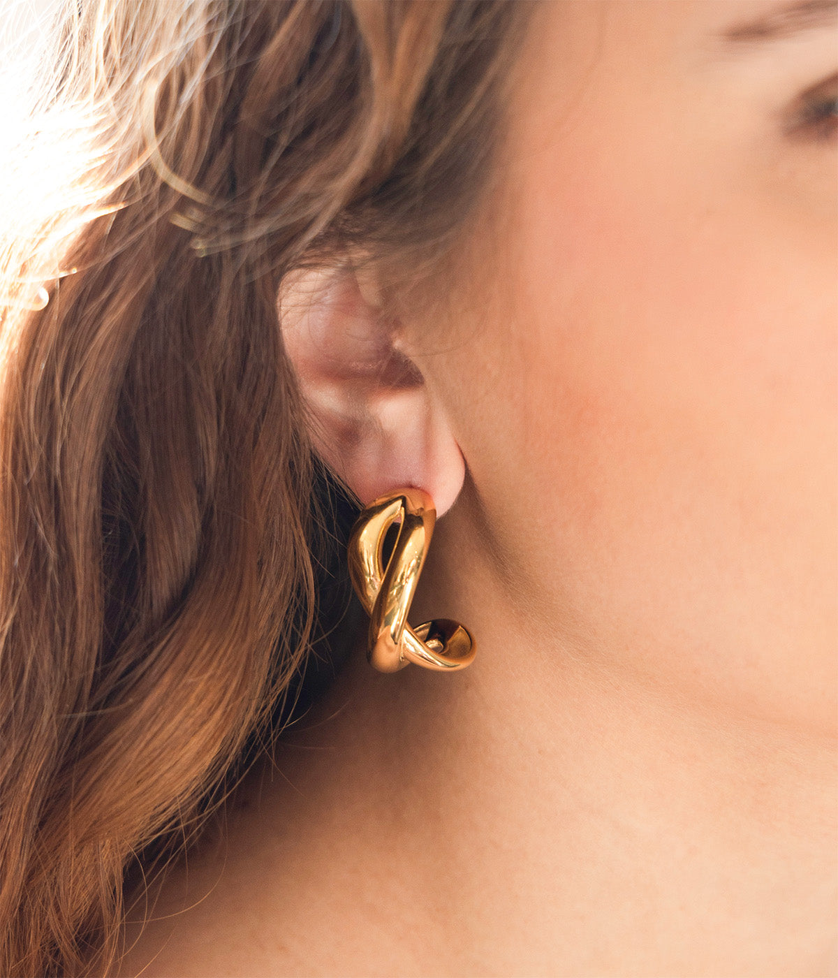 Boucles d'oreilles Endless (Acier doré)