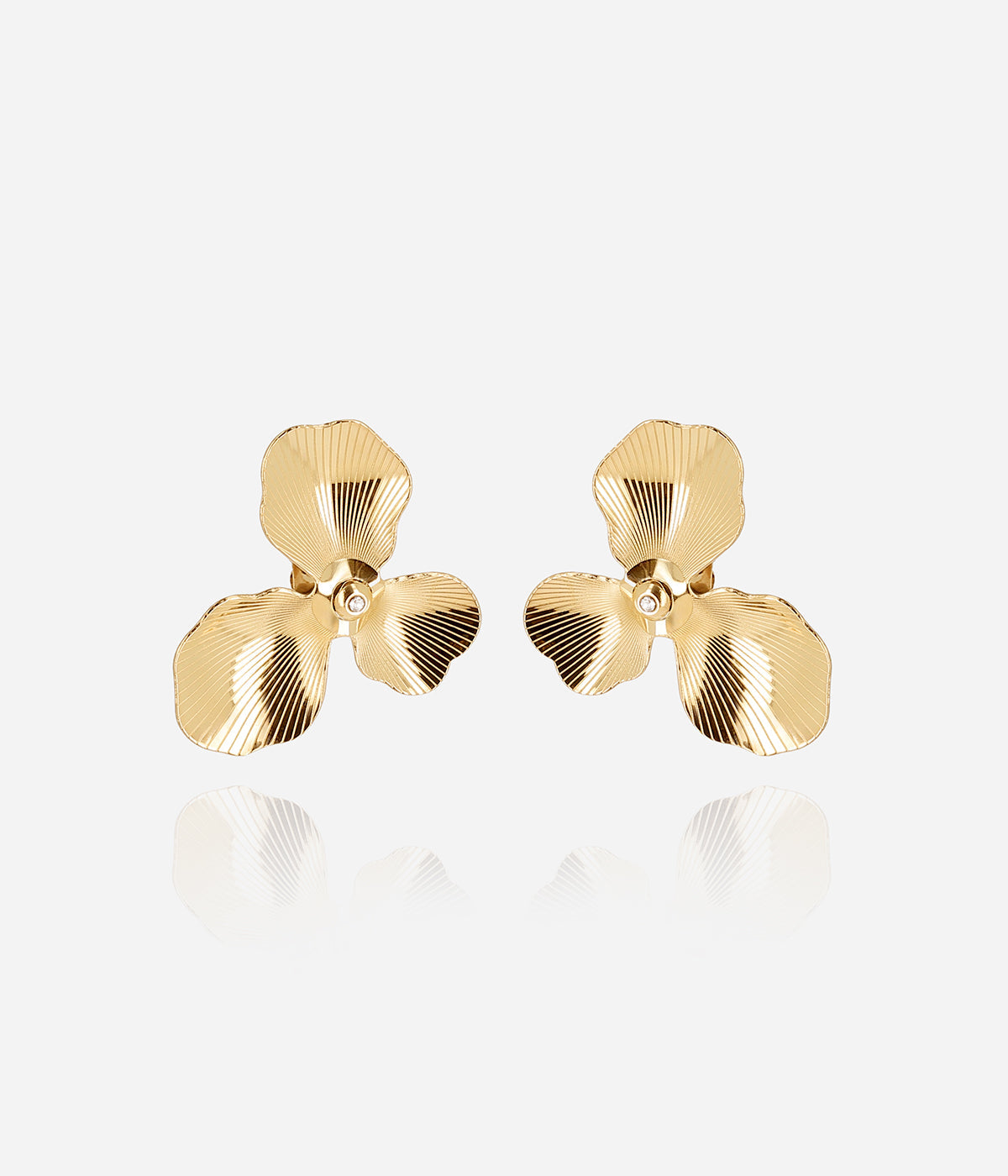 Boucles d'oreilles Kayna (Acier doré)