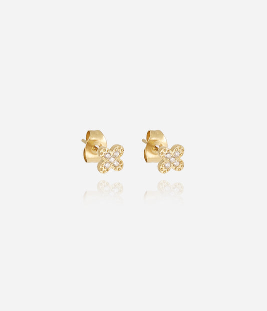 Boucles d'oreilles Amaé (Acier doré)