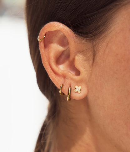 Boucles d'oreilles Amaé (Acier doré)