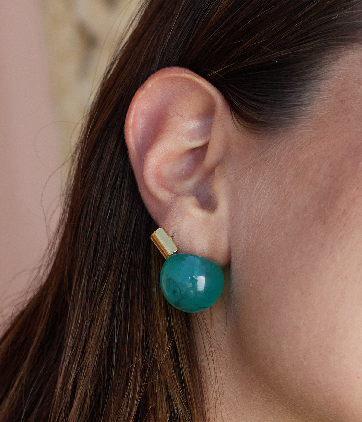 Boucles d'oreilles Blossom (Acier doré)
