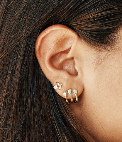 Boucles d'oreilles Cadix (Acier doré)