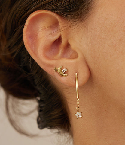 Boucles d'oreilles Alee (Acier doré)
