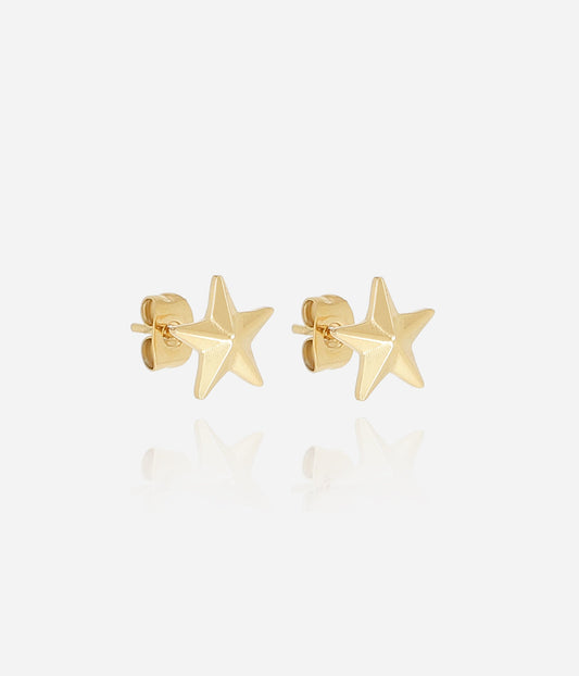 Boucles d'oreilles Delta (Acier doré)