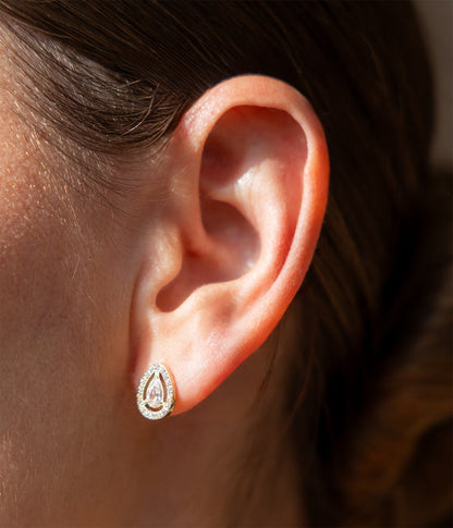 Boucles d'oreilles Dalna (Acier doré)