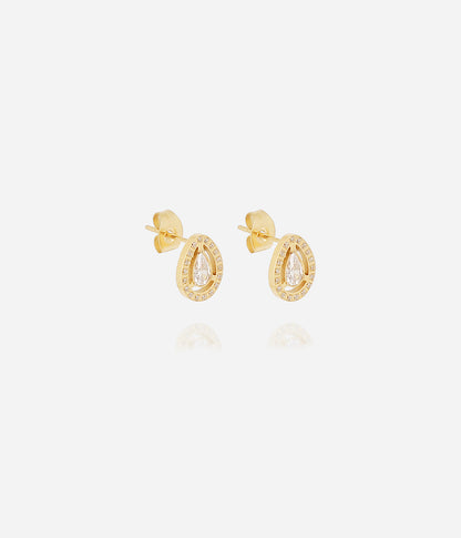 Boucles d'oreilles Dalna (Acier doré)