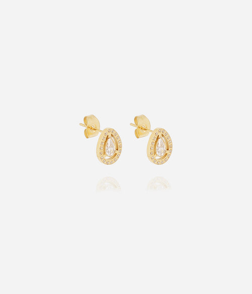Boucles d'oreilles Dalna (Acier doré)