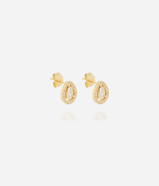 Boucles d'oreilles Dalna (Acier doré)