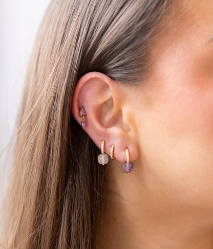 Boucles d'oreilles Zira (Acier doré)