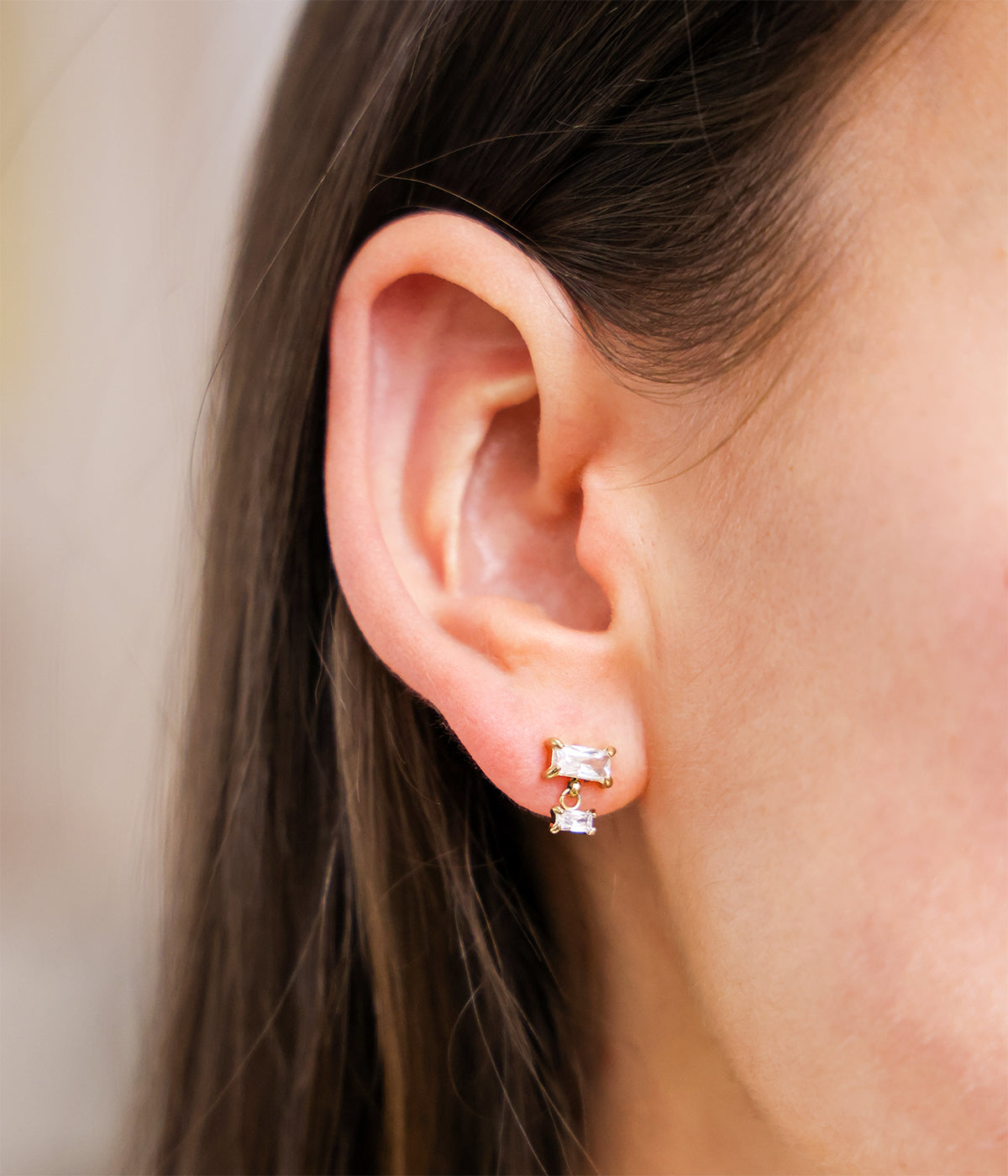 Boucles d'oreilles Maura (Acier doré)