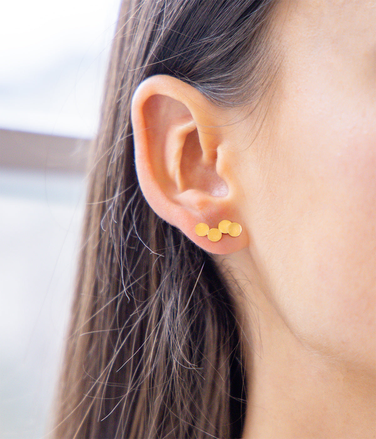 Boucles d'oreilles Cosima (Acier doré)