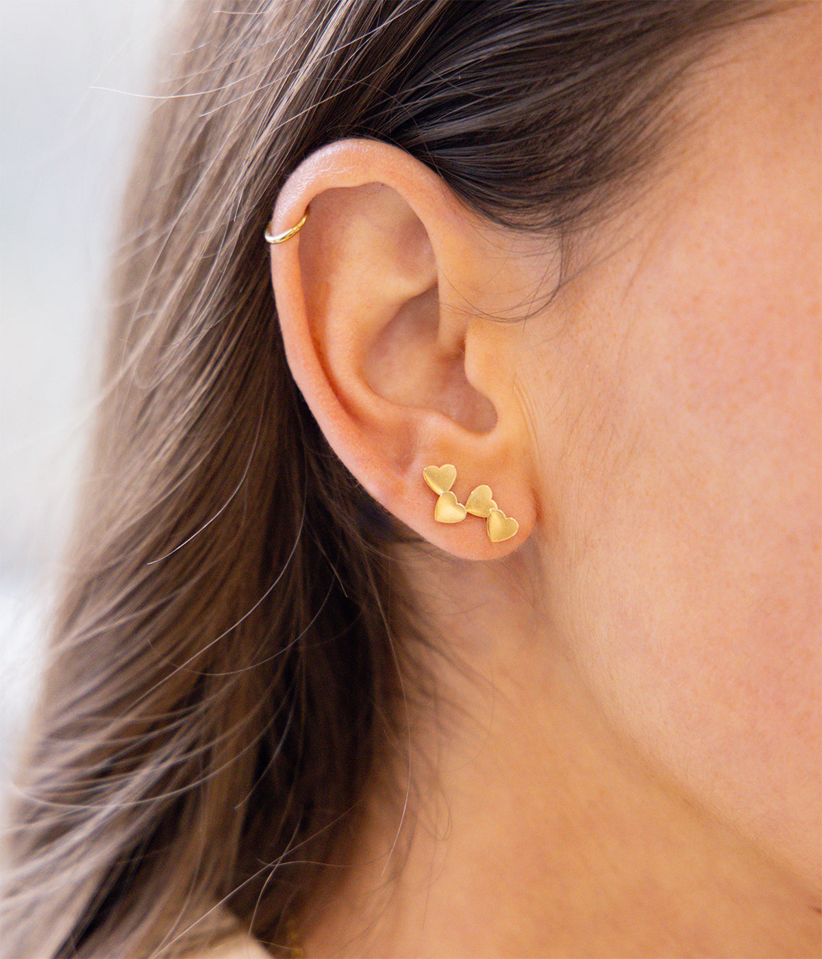 Boucles d'oreilles Arisa (Acier doré)