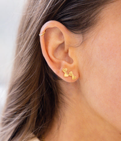 Boucles d'oreilles Arisa (Acier doré)