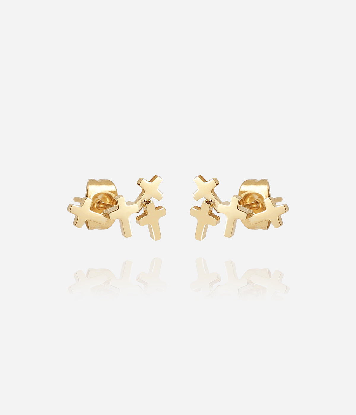 Boucles d'oreilles Beata (Acier doré)