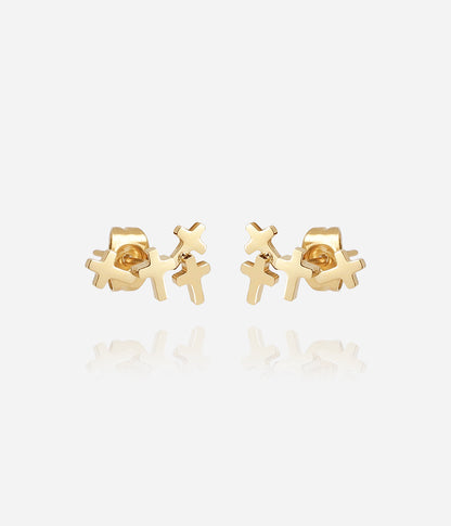 Boucles d'oreilles Beata (Acier doré)