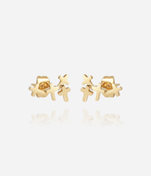Boucles d'oreilles Beata (Acier doré)