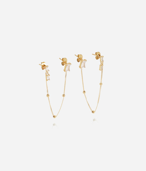 Boucles d'oreilles Cadezia (Acier doré)