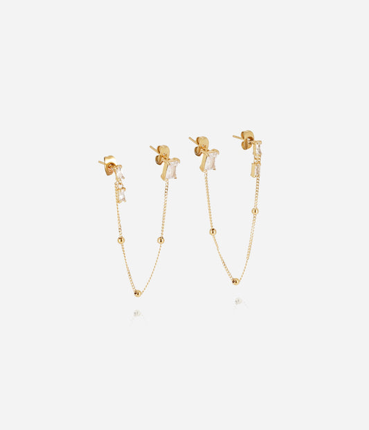 Boucles d'oreilles Cadezia (Acier doré)