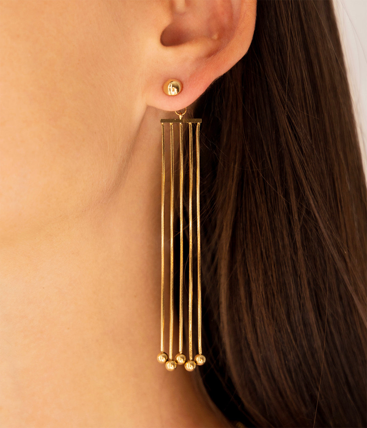 Boucles d'oreilles Cadezita (Acier doré)