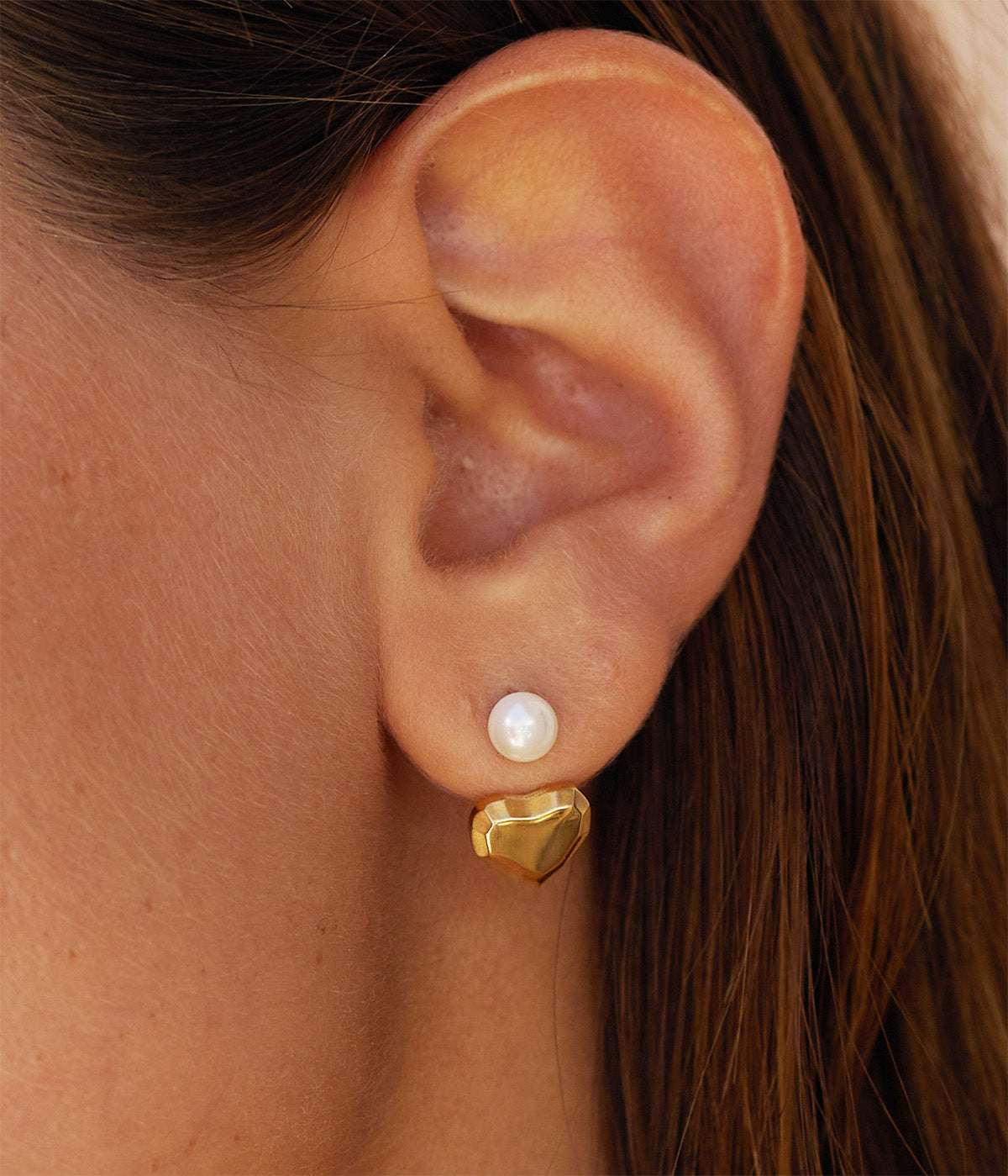 Boucles d'oreilles Cénora (Acier doré)