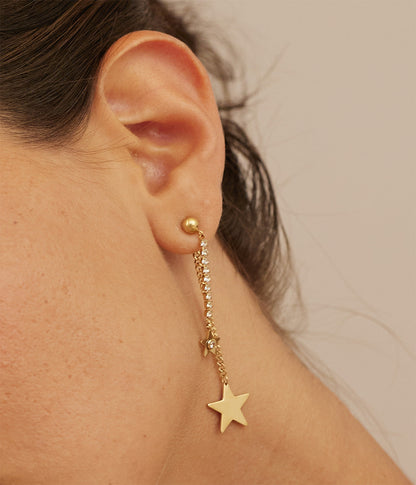 Boucles d'oreilles Algara (Acier doré)