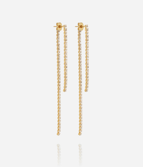 Boucles d'oreilles Breeka (Acier doré)