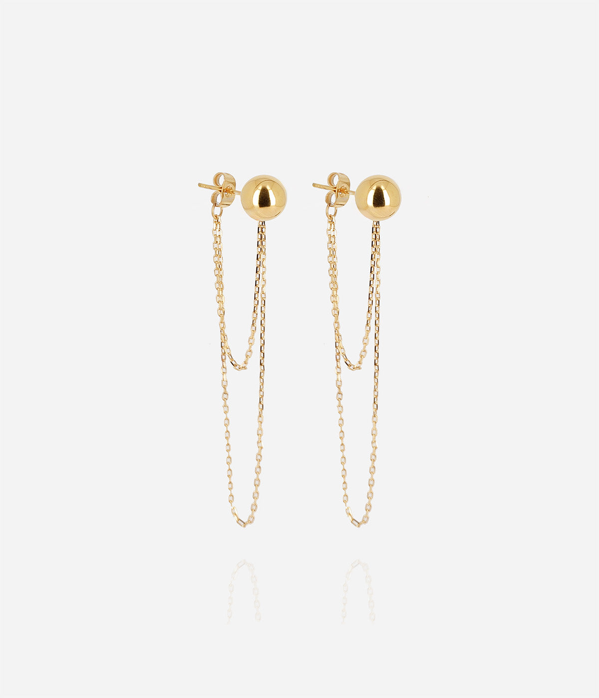 Boucles d'oreilles Narcissa (Acier doré)
