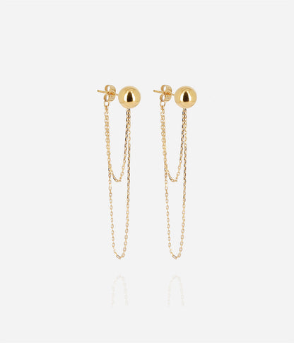 Boucles d'oreilles Narcissa (Acier doré)