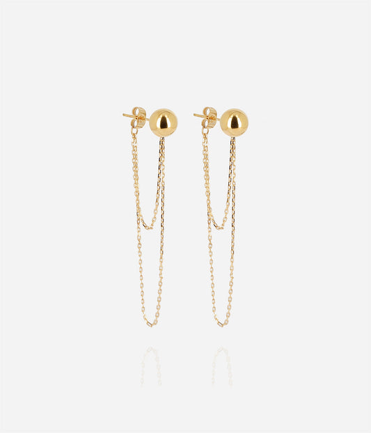 Boucles d'oreilles Narcissa (Acier doré)