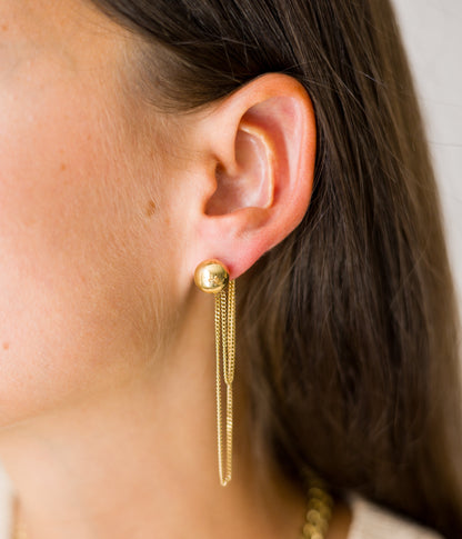 Boucles d'oreilles Narcissa (Acier doré)