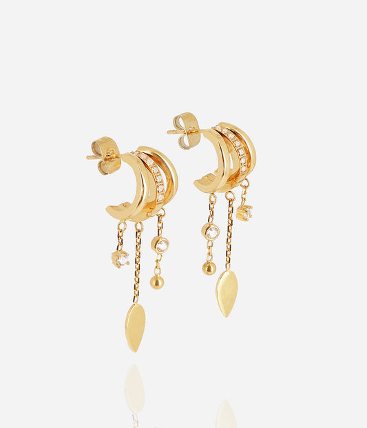 Boucles d'oreilles Isabella (Acier doré)