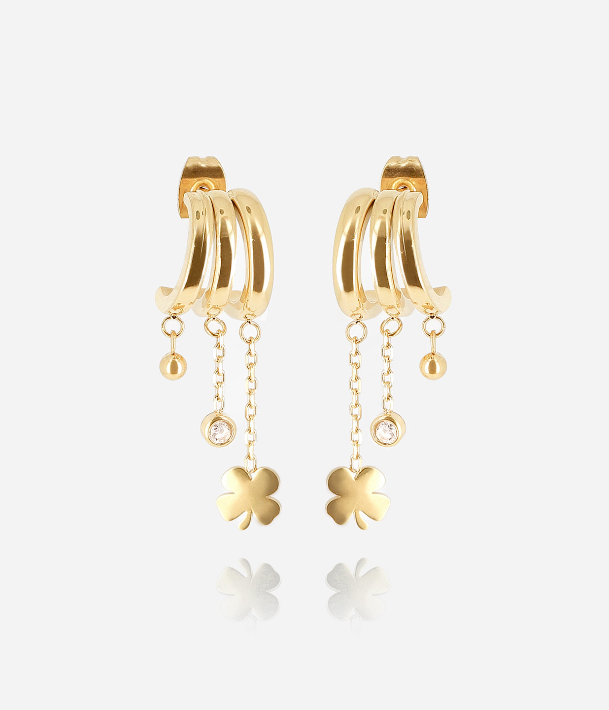 Boucles d'oreilles Lorena (Acier doré)