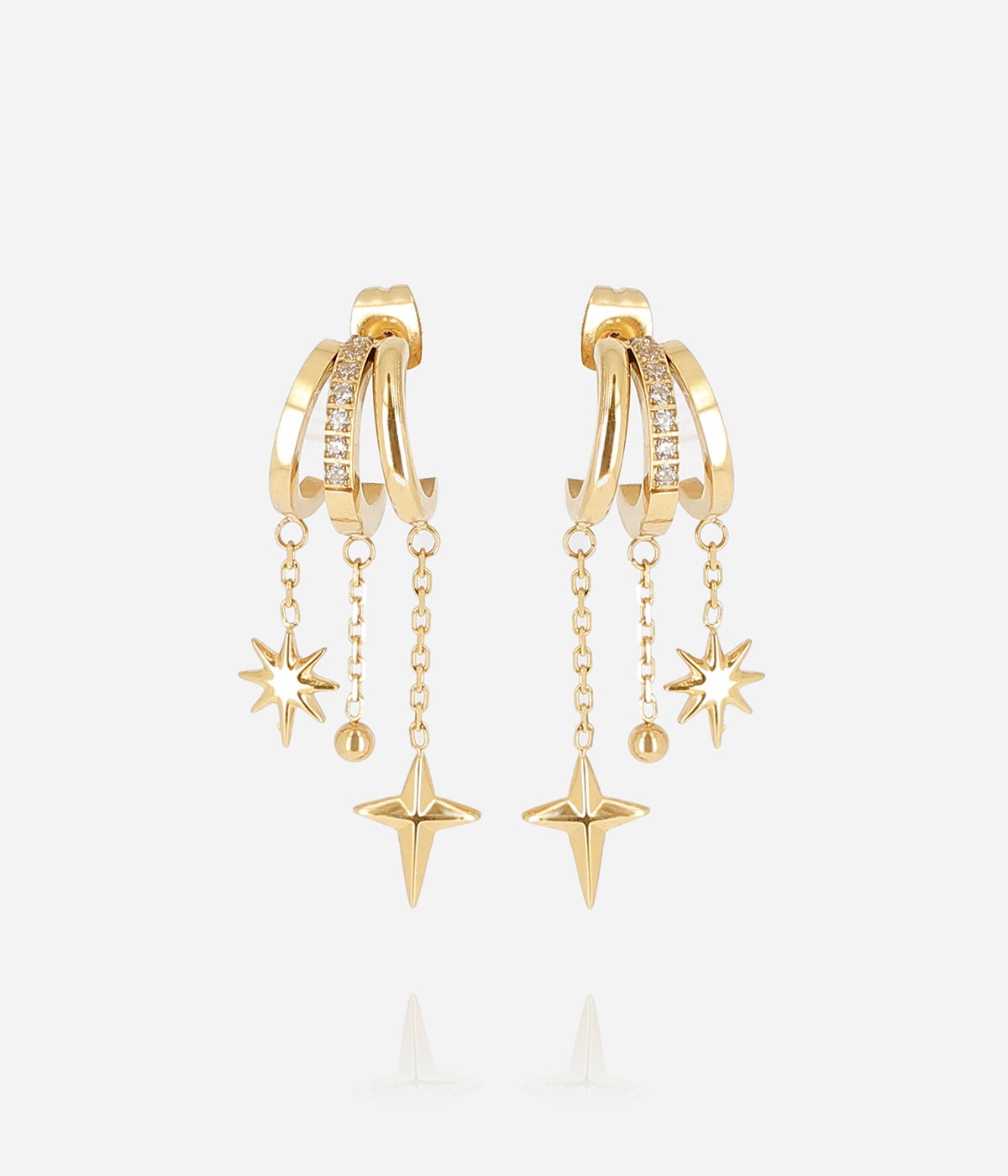 Boucles d'oreilles Valentina (Acier doré)