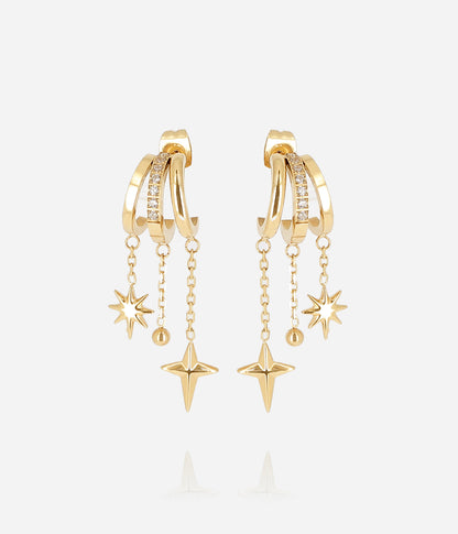 Boucles d'oreilles Valentina (Acier doré)