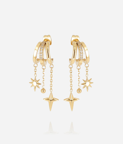 Boucles d'oreilles Valentina (Acier doré)