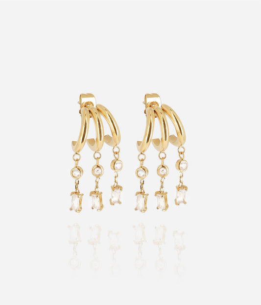 Boucles d'oreilles Martina (Acier doré)