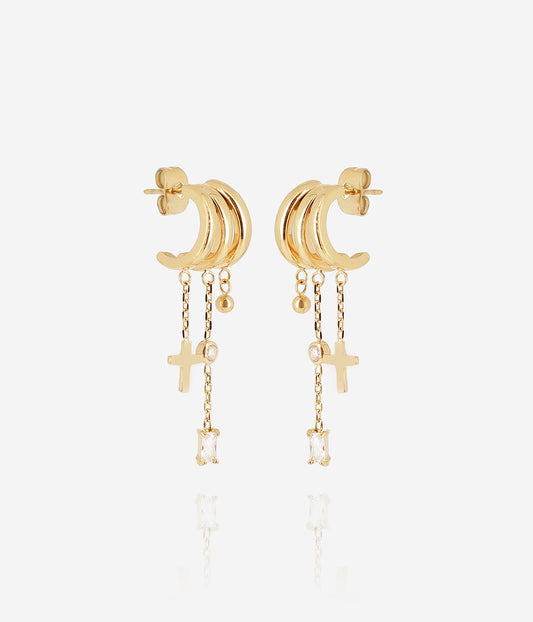 Boucles d'oreilles Susana (Acier doré)