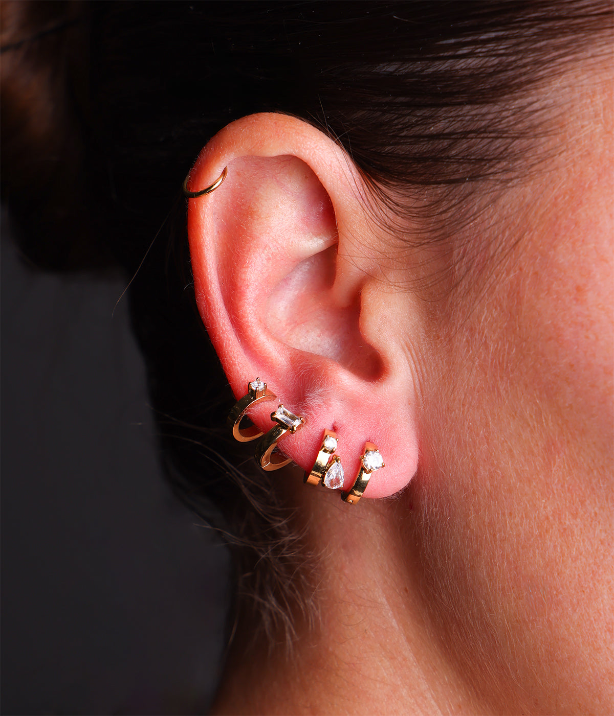 Boucles d'oreilles Angela (Acier doré)