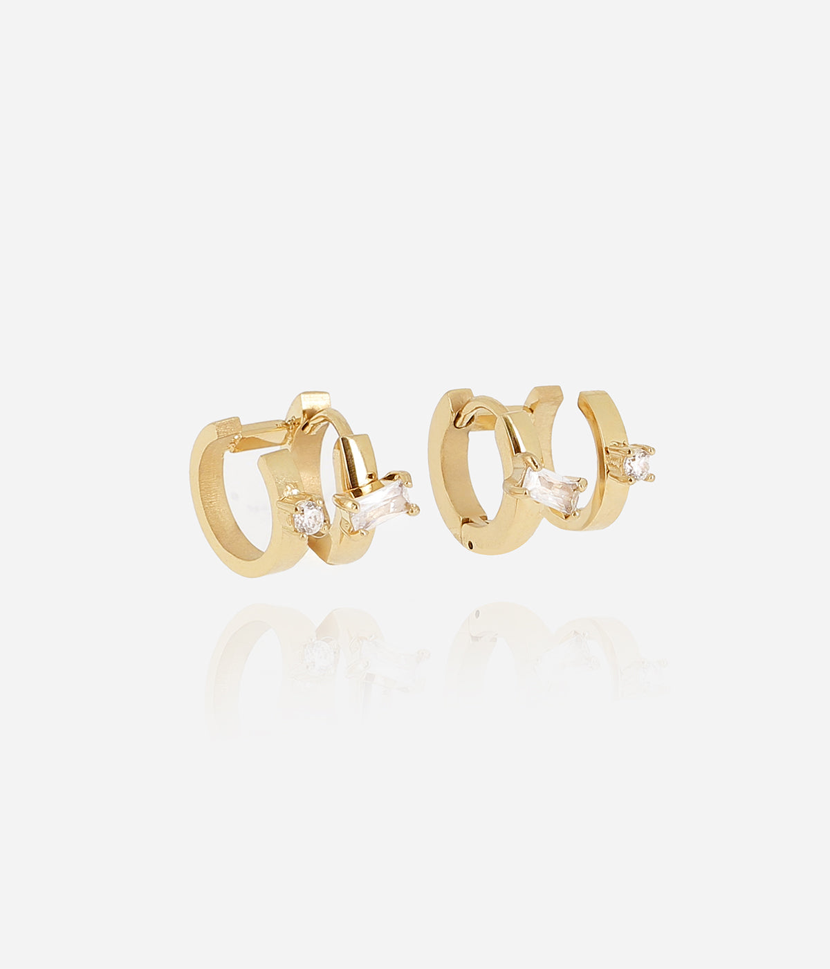 Boucles d'oreilles Angela (Acier doré)