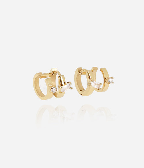 Boucles d'oreilles Angela (Acier doré)