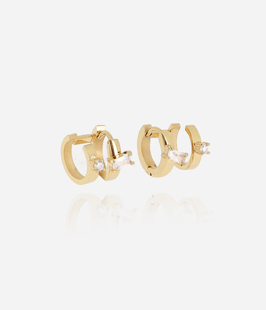 Boucles d'oreilles Angela (Acier doré)