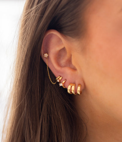Boucles d'oreilles Angela (Acier doré)