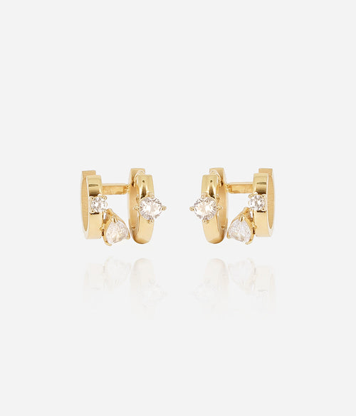 Boucles d'oreilles Yolanda (Acier doré)