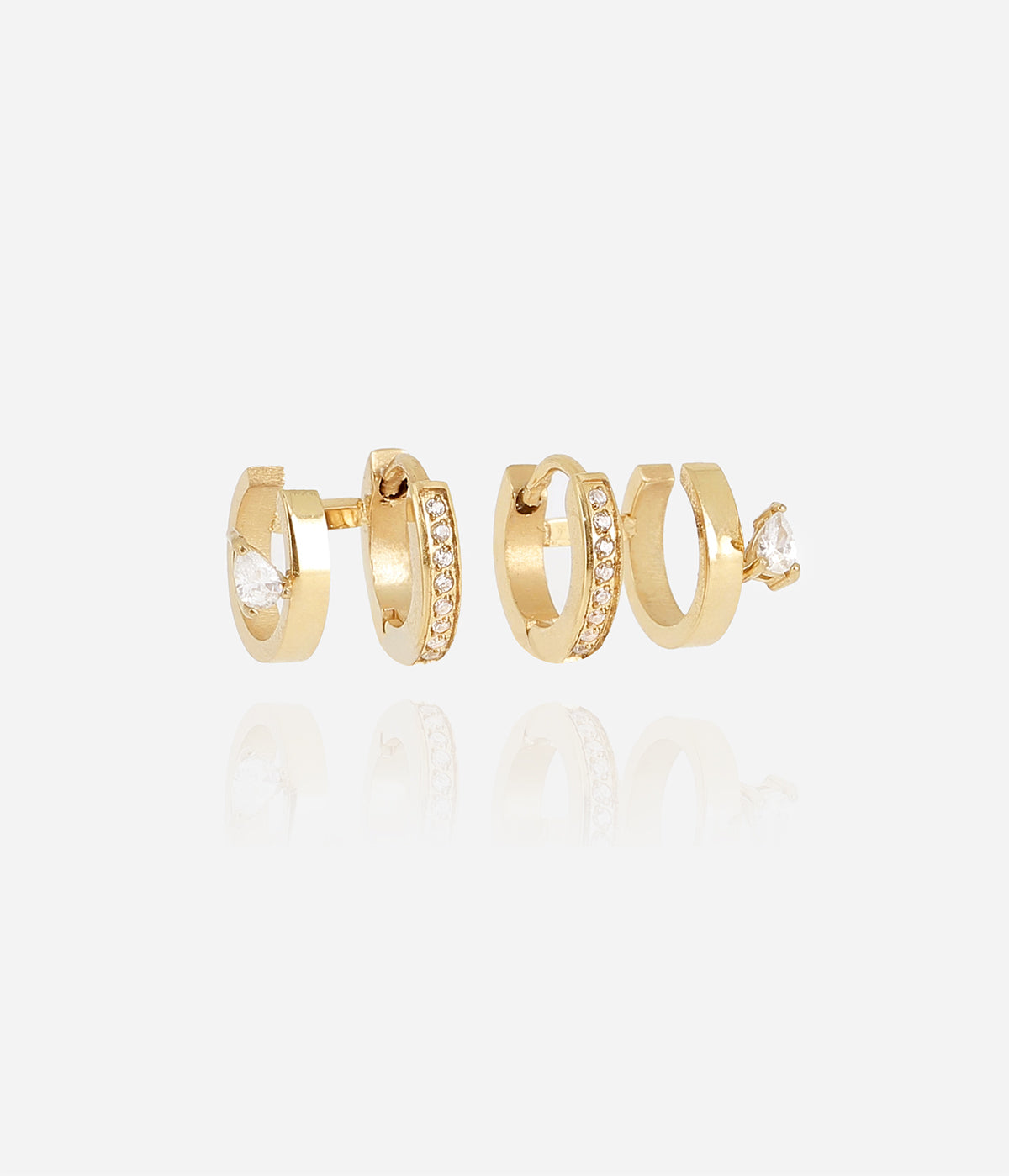 Boucles d'oreilles Nuria (Acier doré)