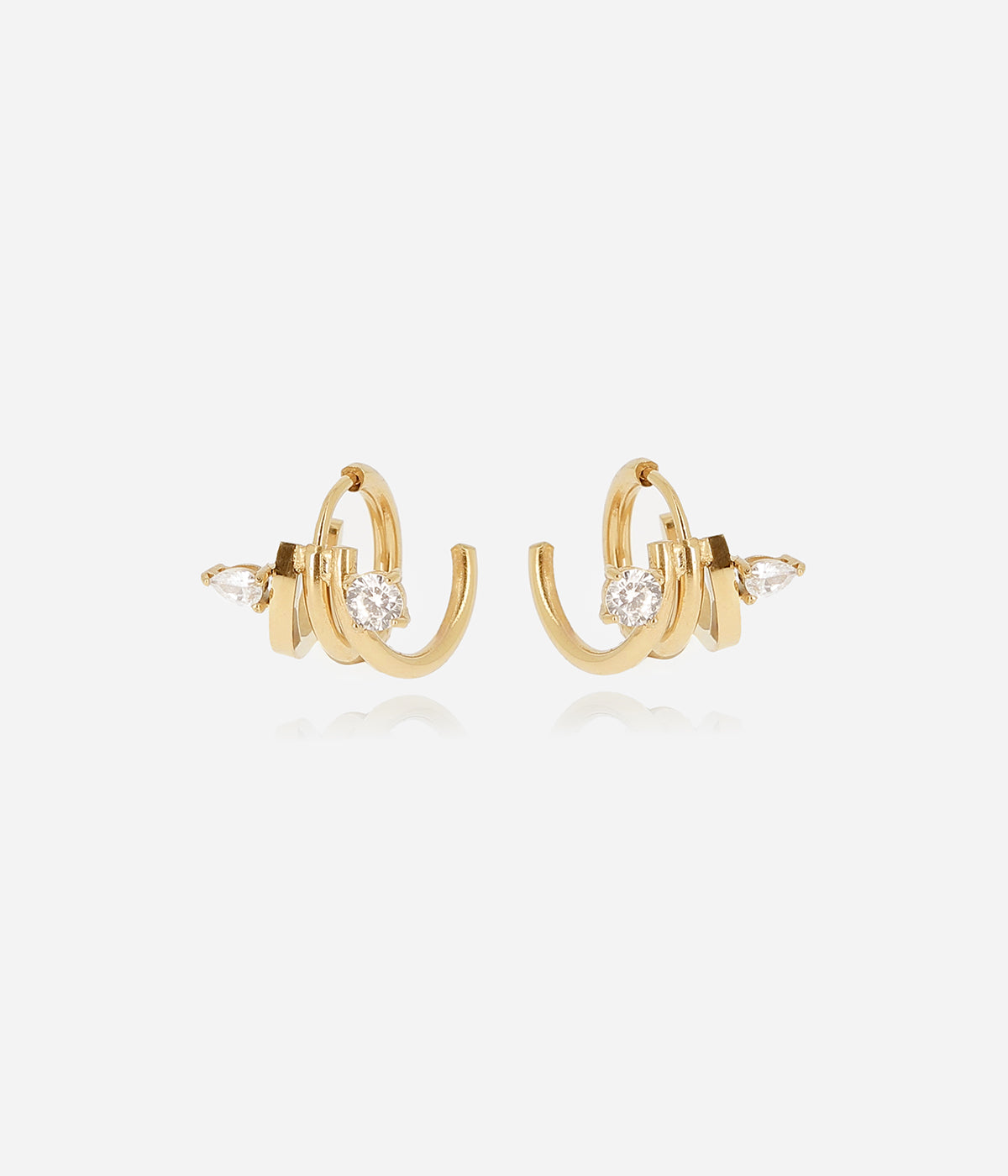 Boucles d'oreilles Veronica (Acier doré)